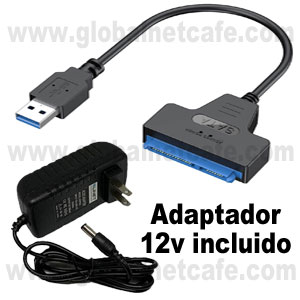 Z ADAPTADOR SATA A USB 2.5 Y 3.5 USANDO ADAPTADOR 12V SI INCLUIDO 100% Nuevo